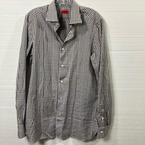 ISAIA Plaid Button Down Shirt